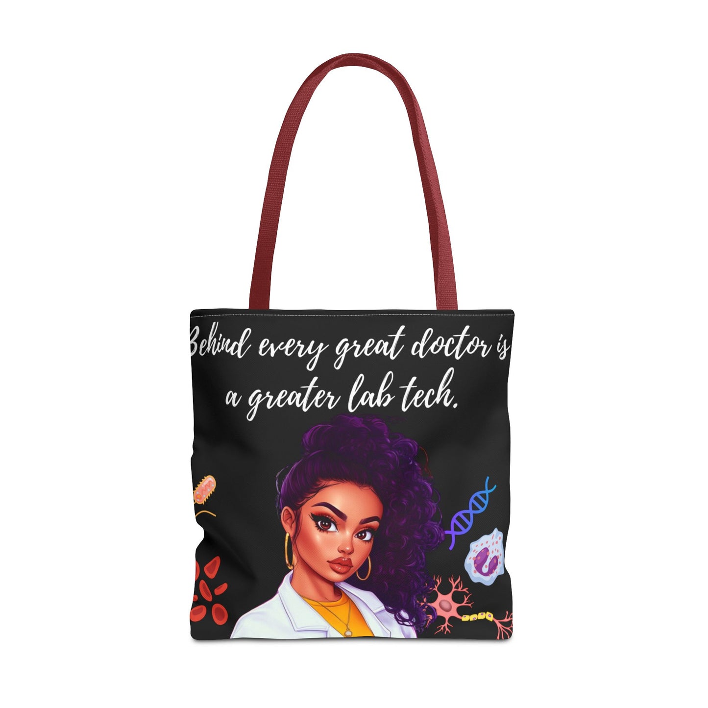 Copy of Scientist Tote Bag - Black Woman Medical Laboratory Design